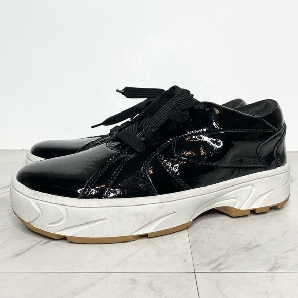 Jeffrey Campbell Limit Platform Black Patent Sneaker 8 - Picture 1 of 15